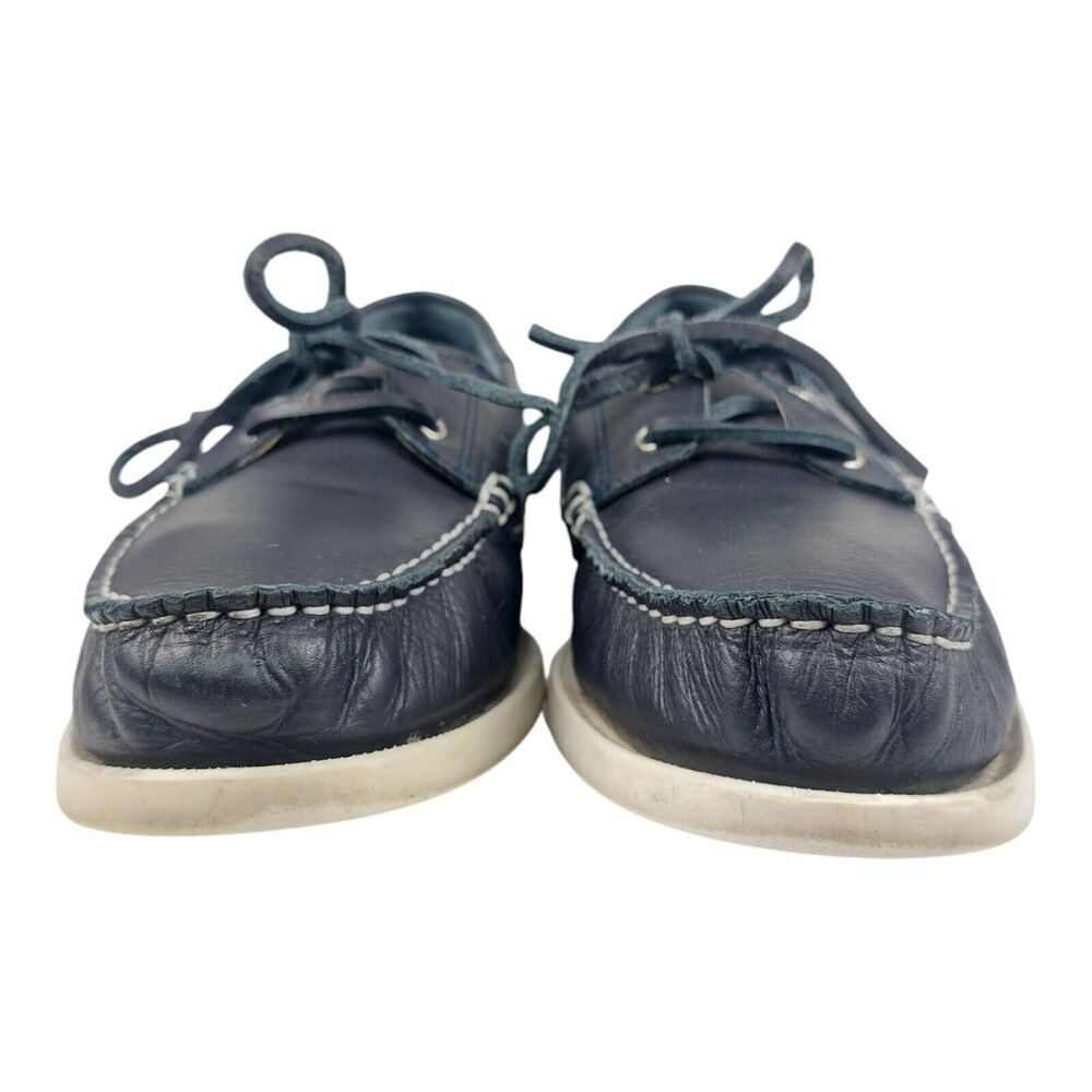 Soul Of Africa Womens Leather Boat Shoes Size 9 Blue White - Picture 4 of 9